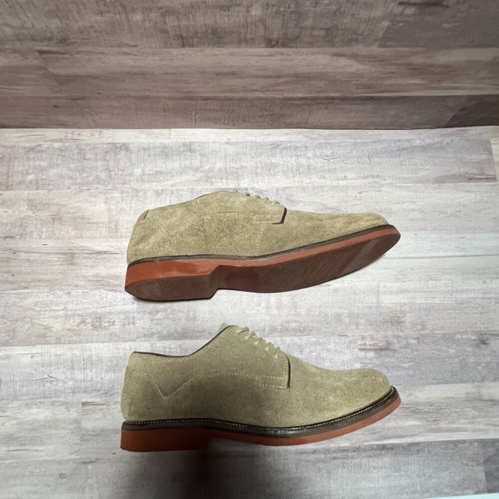 1901 Mens Round Toe Oxford  Round Toe Comfort Tan Leather Suede Shoe Size: 8M - Picture 3 of 14
